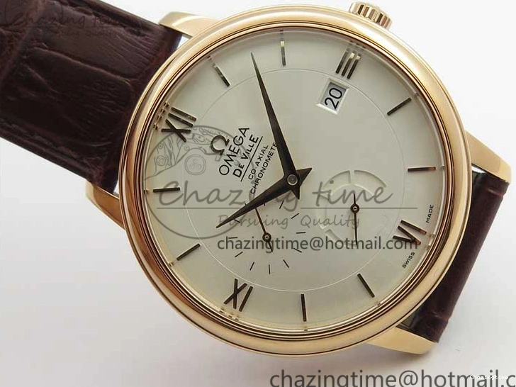 0125 De Ville Prestige Real PR RG ZF 1:1 Best Edition White Dial on Brown Leather Strap MIYOTA HighPerformance 7939